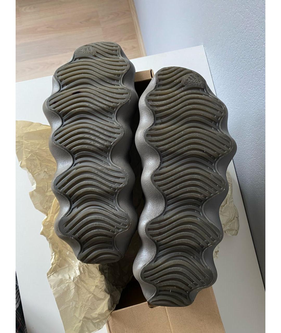 ADIDAS YEEZY Серые текстильные низкие кроссовки / кеды, фото 7
