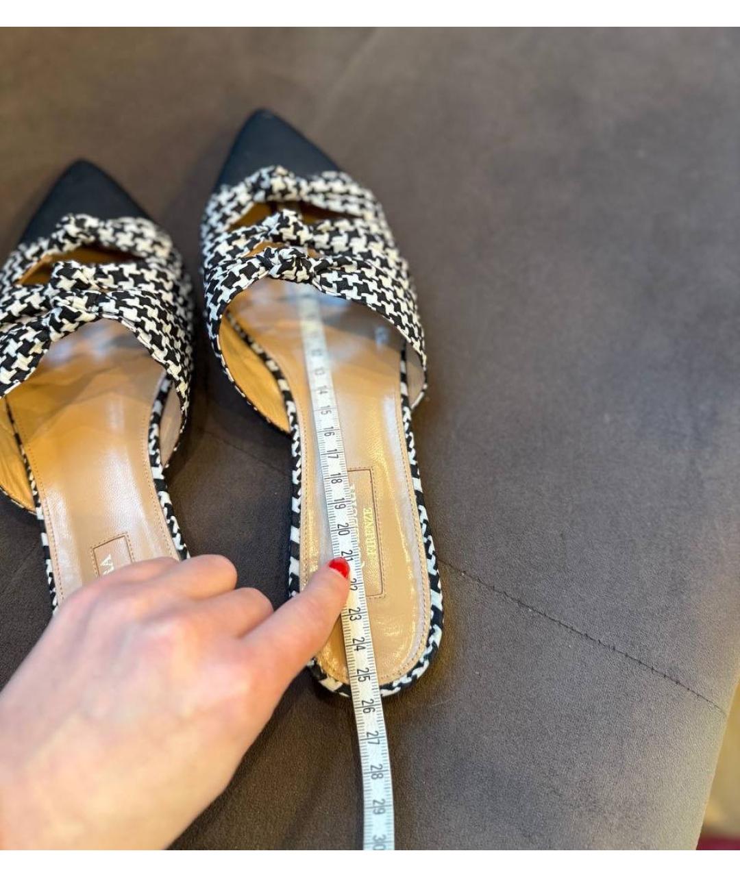 AQUAZZURA Черные мюли, фото 4