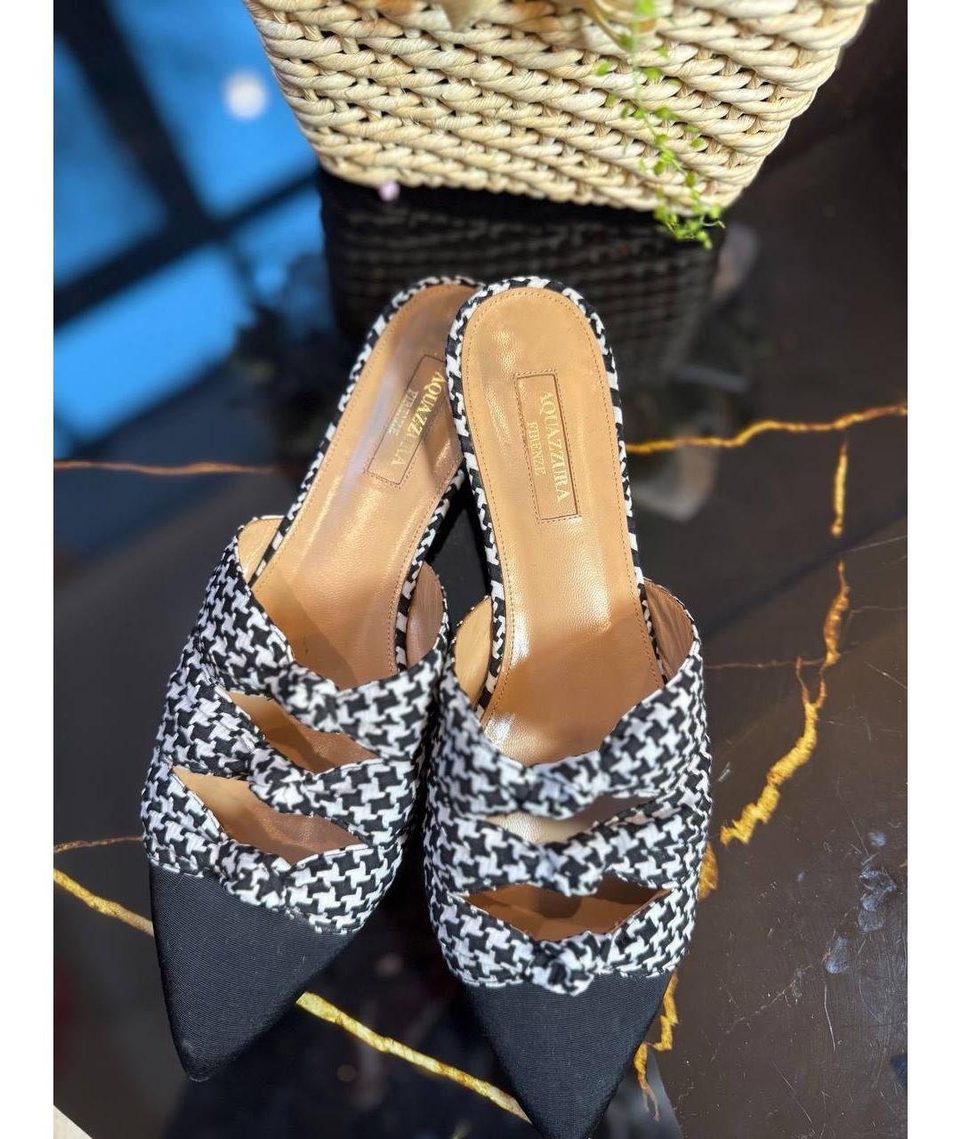 AQUAZZURA Черные мюли, фото 2