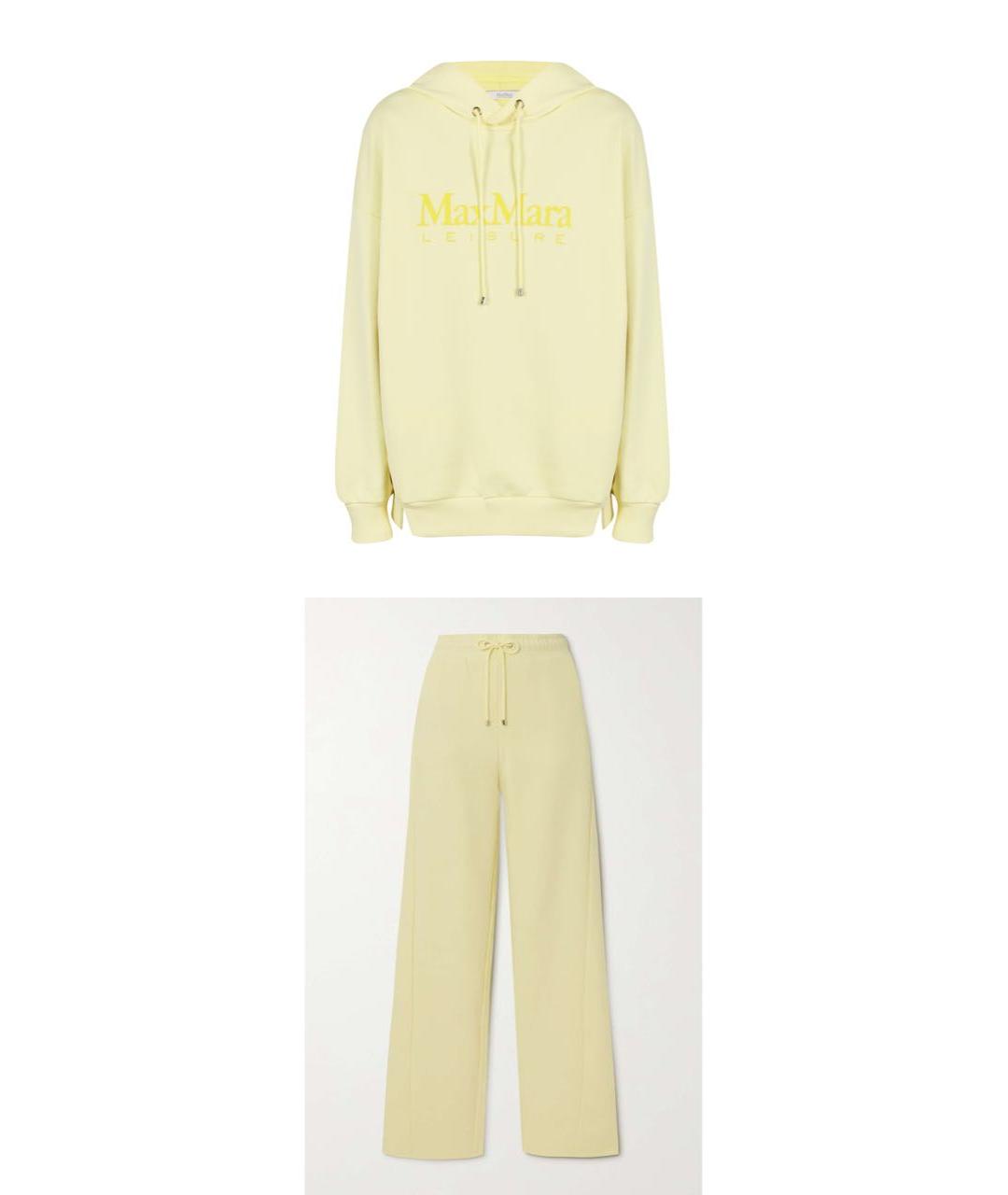MAX MARA Желтый хлопковый костюм с брюками, фото 6