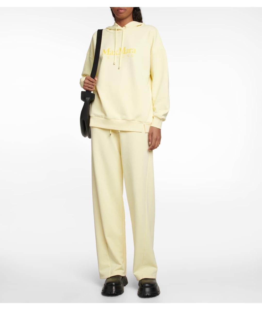 MAX MARA Желтый хлопковый костюм с брюками, фото 2