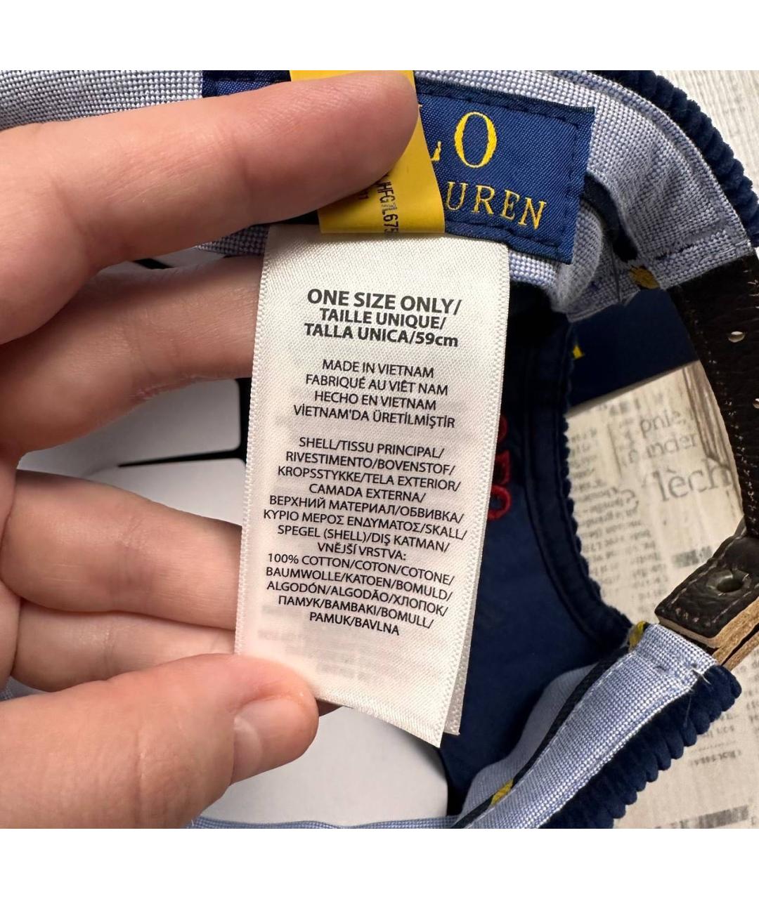 POLO RALPH LAUREN Темно-синяя кепка/бейсболка, фото 7