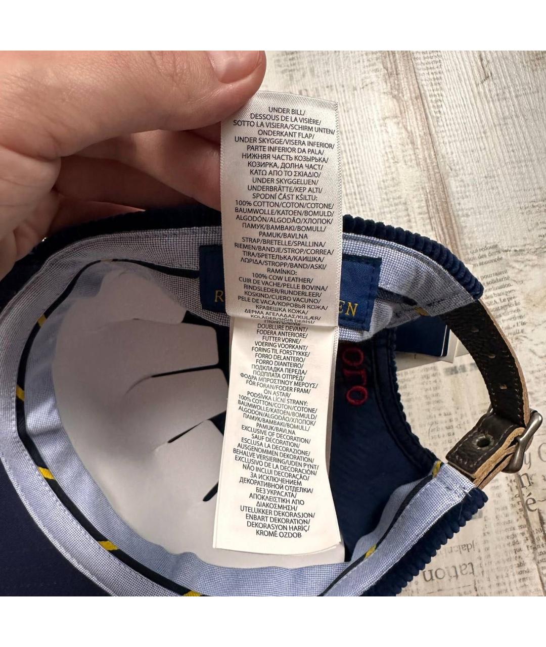 POLO RALPH LAUREN Темно-синяя кепка/бейсболка, фото 8