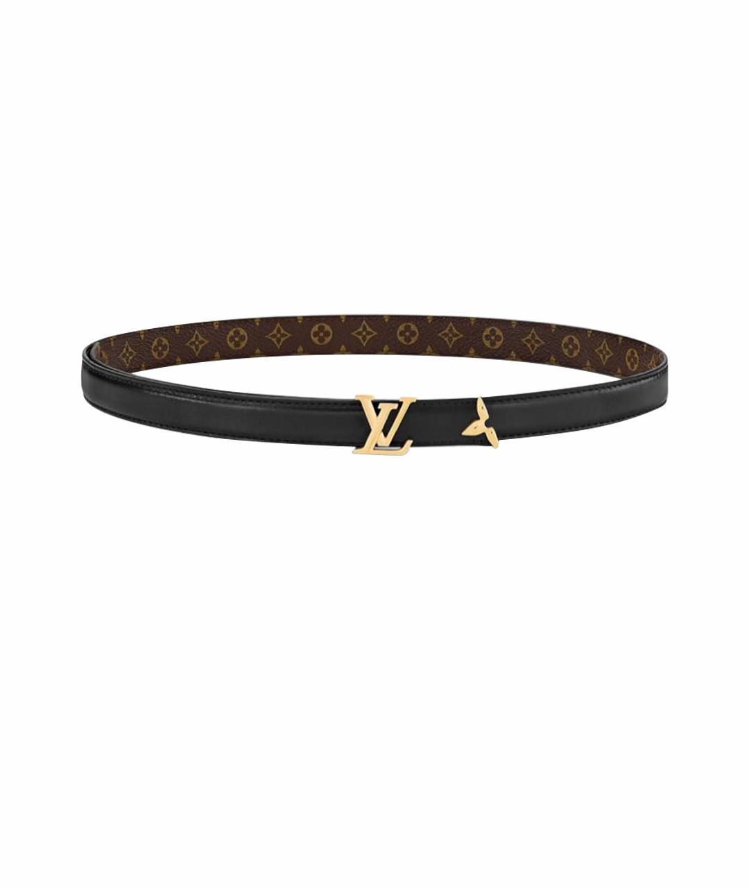 LOUIS VUITTON Черный кожаный ремень, фото 1