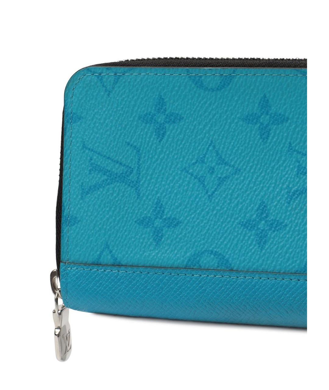 LOUIS VUITTON Синий кожаный кошелек, фото 4