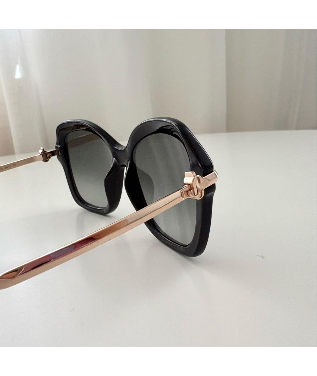 JIMMY CHOO Черные пластиковые солнцезащитные очки, фото 4