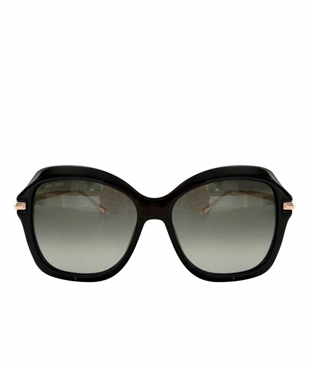 JIMMY CHOO Черные пластиковые солнцезащитные очки, фото 1