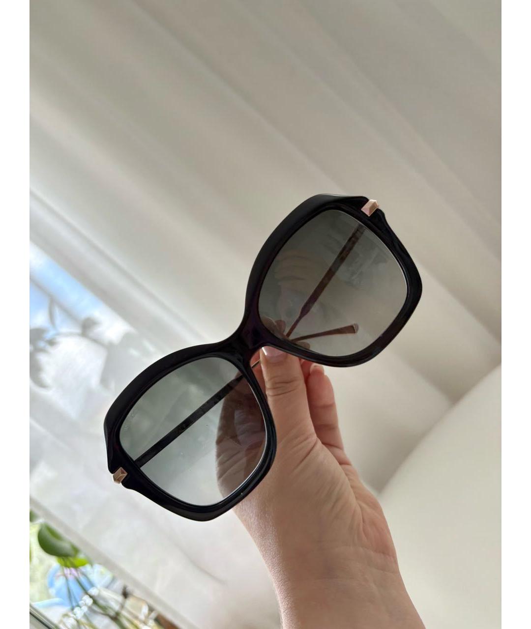 JIMMY CHOO Черные пластиковые солнцезащитные очки, фото 5