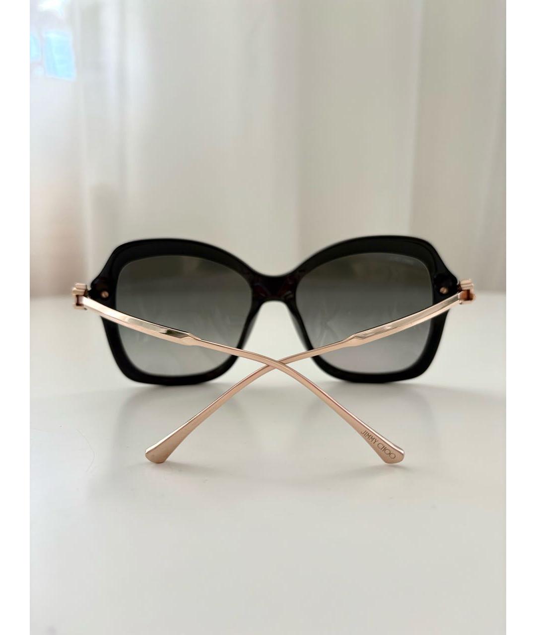 JIMMY CHOO Черные пластиковые солнцезащитные очки, фото 3
