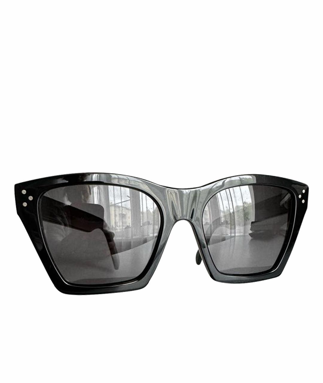 CELINE Черные пластиковые солнцезащитные очки, фото 1