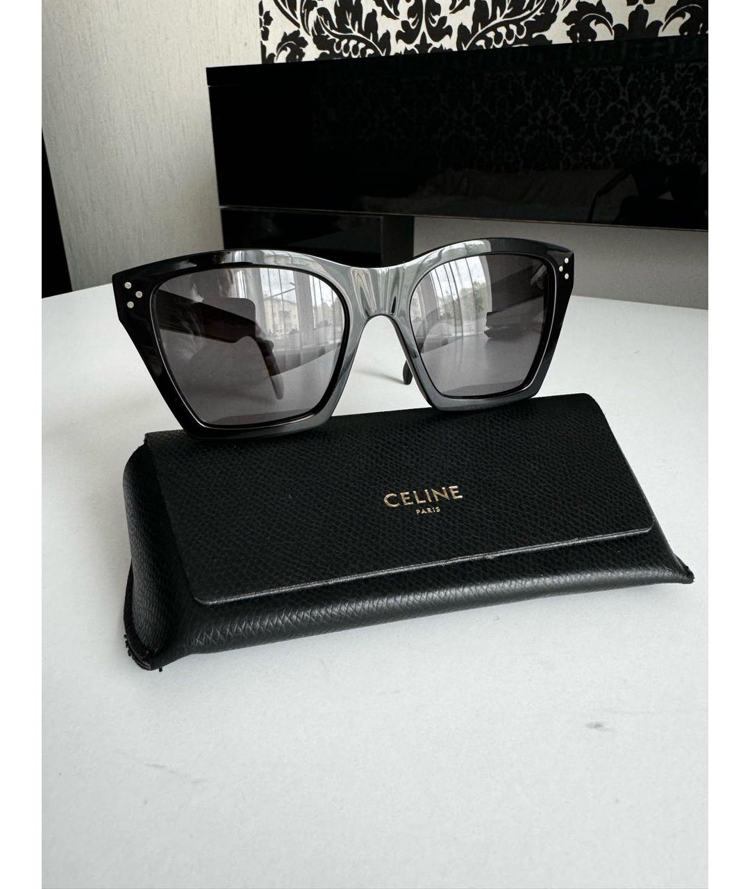 CELINE Черные пластиковые солнцезащитные очки, фото 5