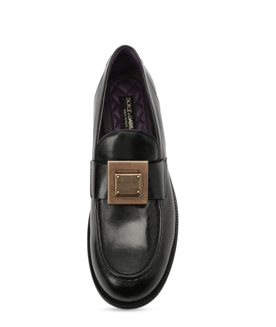 DOLCE&GABBANA Черные кожаные лоферы, фото 2