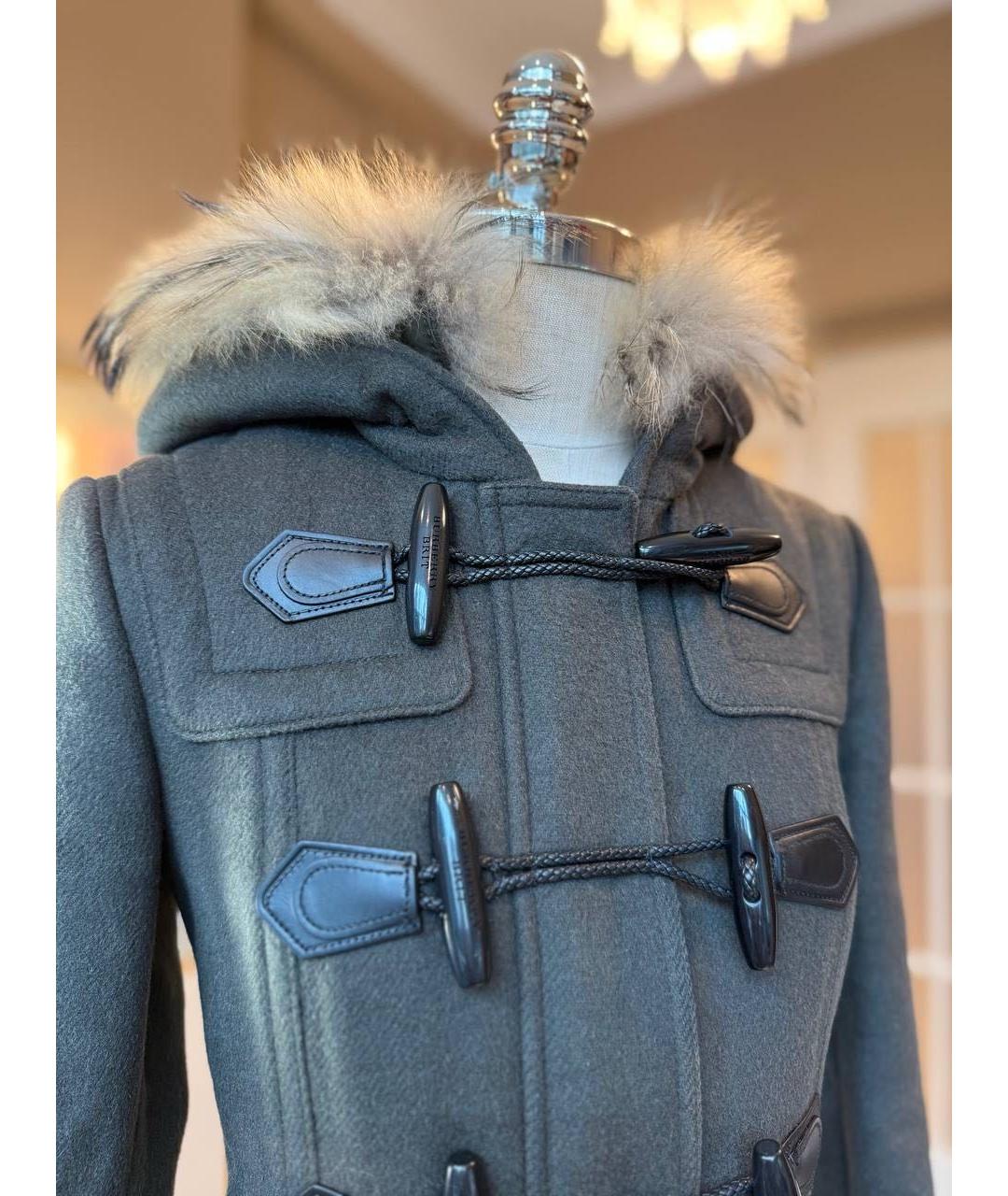 BURBERRY BRIT Антрацитовое пальто, фото 4