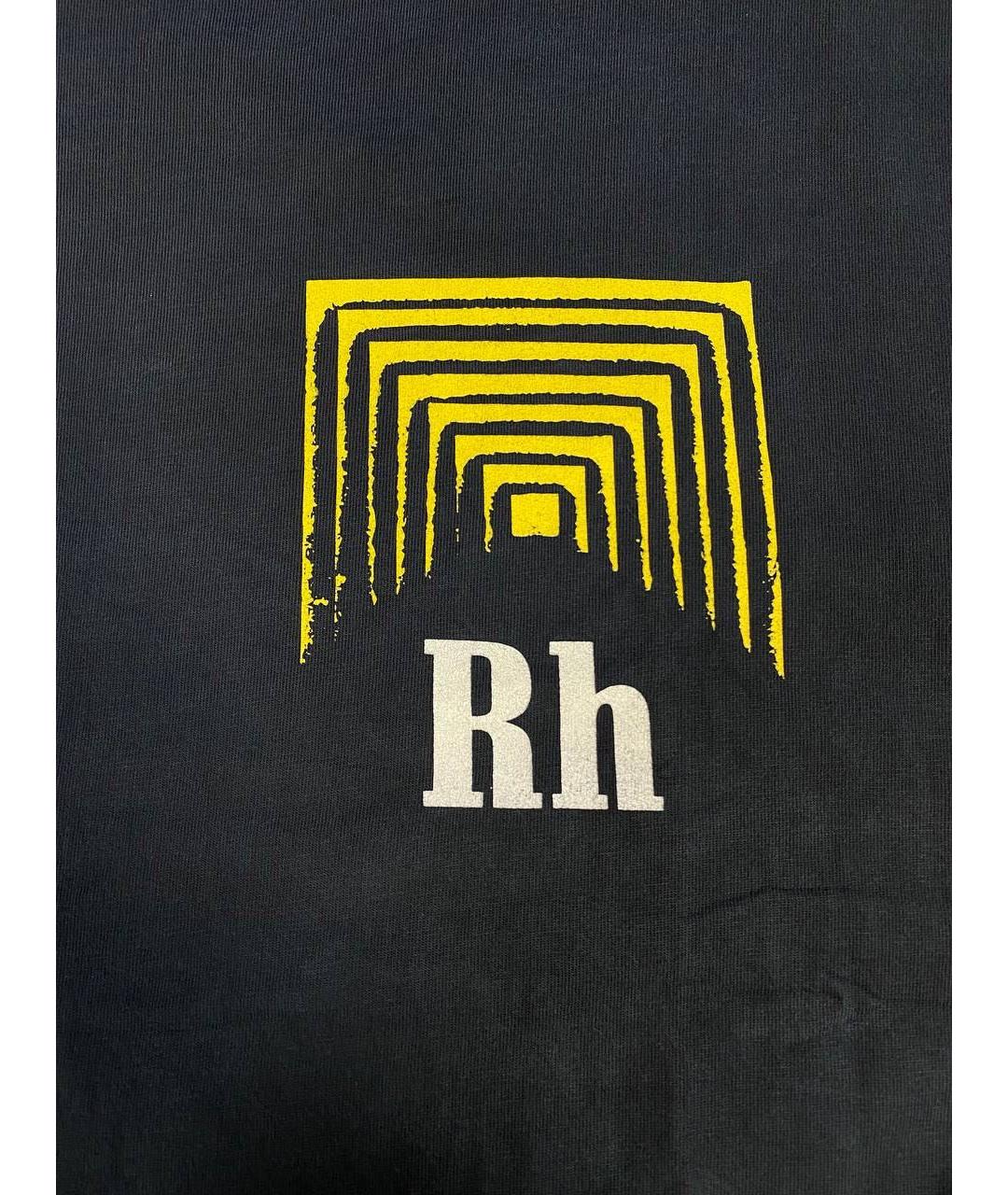 RHUDE Черная хлопковая футболка, фото 3