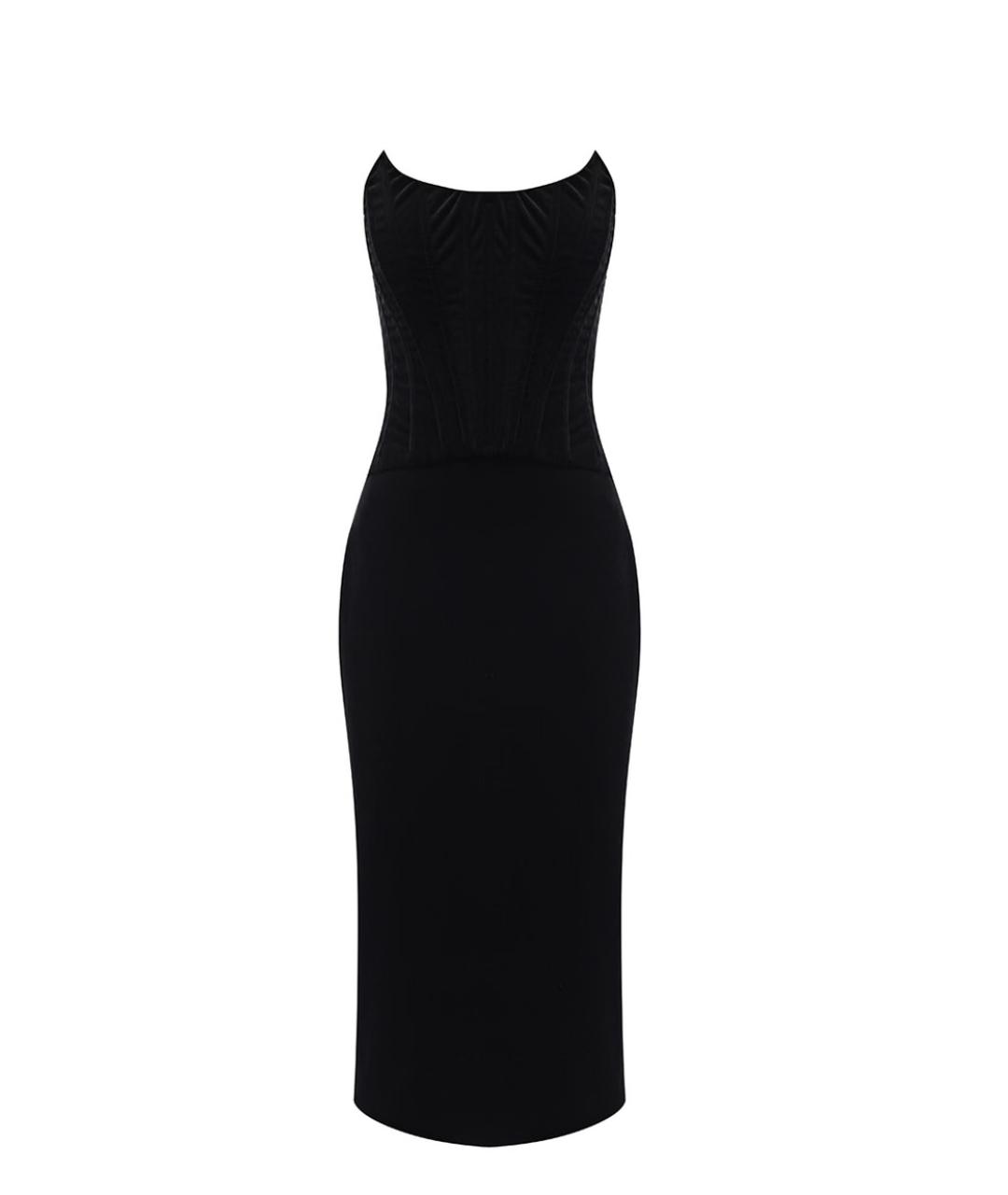 DOLCE&GABBANA Черное полиэстеровое вечернее платье, фото 1