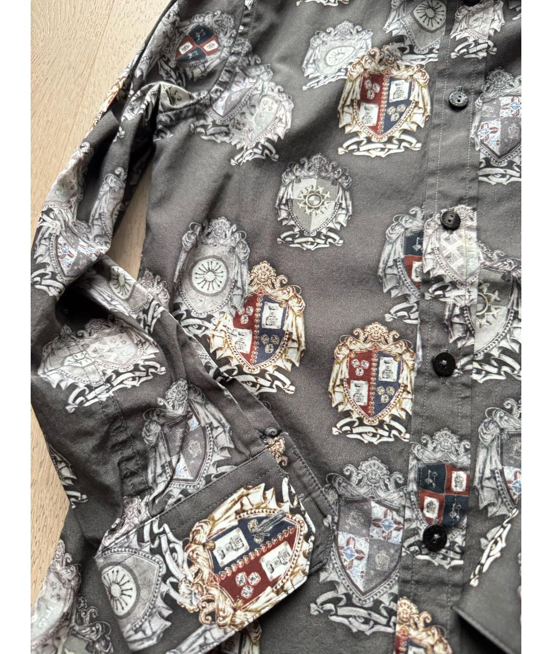 DOLCE & GABBANA KIDS Антрацитовая хлопковая детская рубашка, фото 4