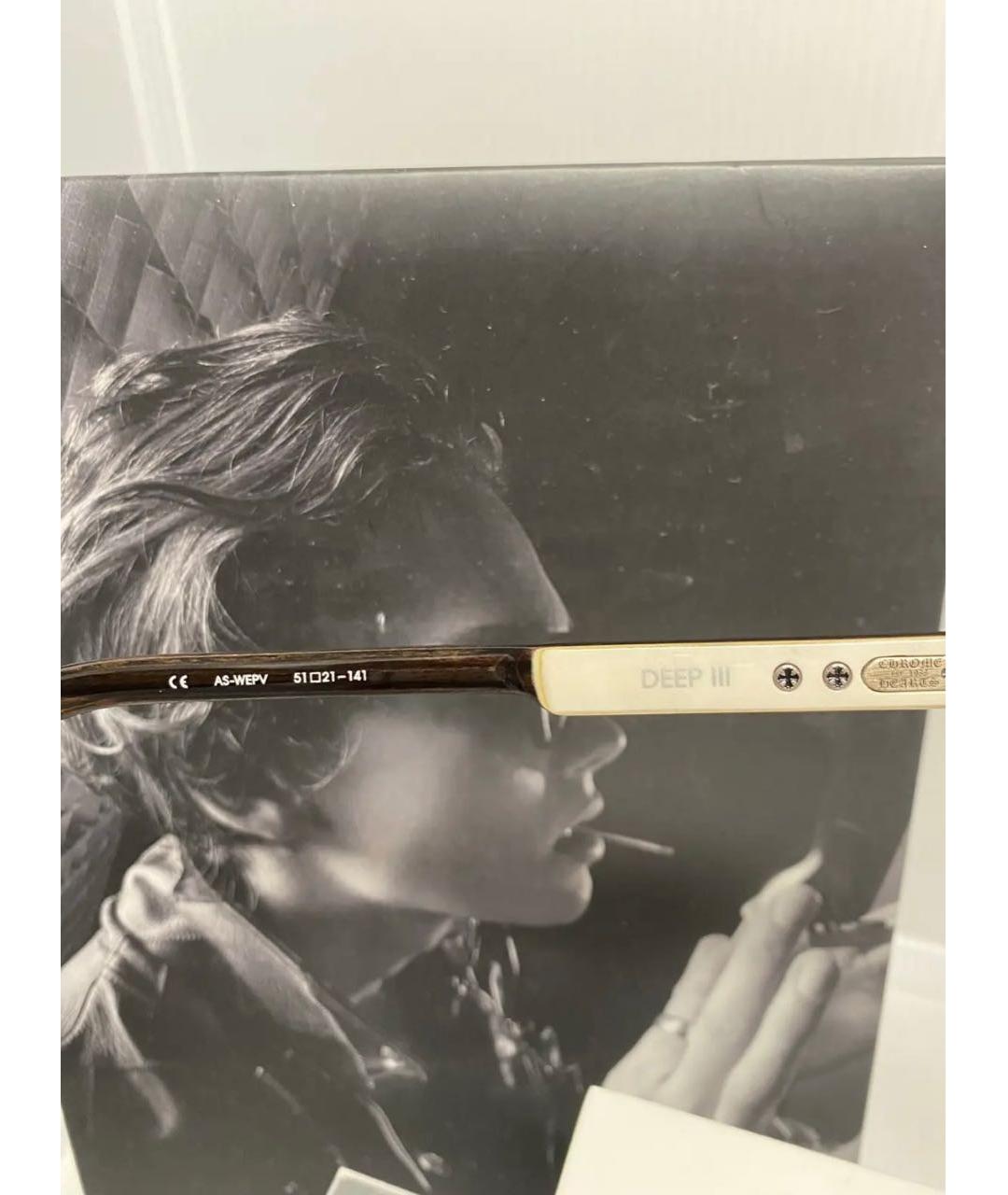CHROME HEARTS Фиолетовые деревянные солнцезащитные очки, фото 5