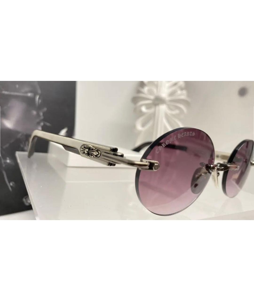 CHROME HEARTS Фиолетовые деревянные солнцезащитные очки, фото 3
