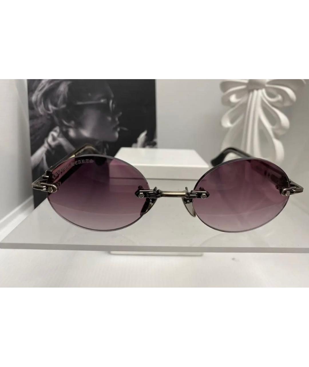 CHROME HEARTS Фиолетовые деревянные солнцезащитные очки, фото 7