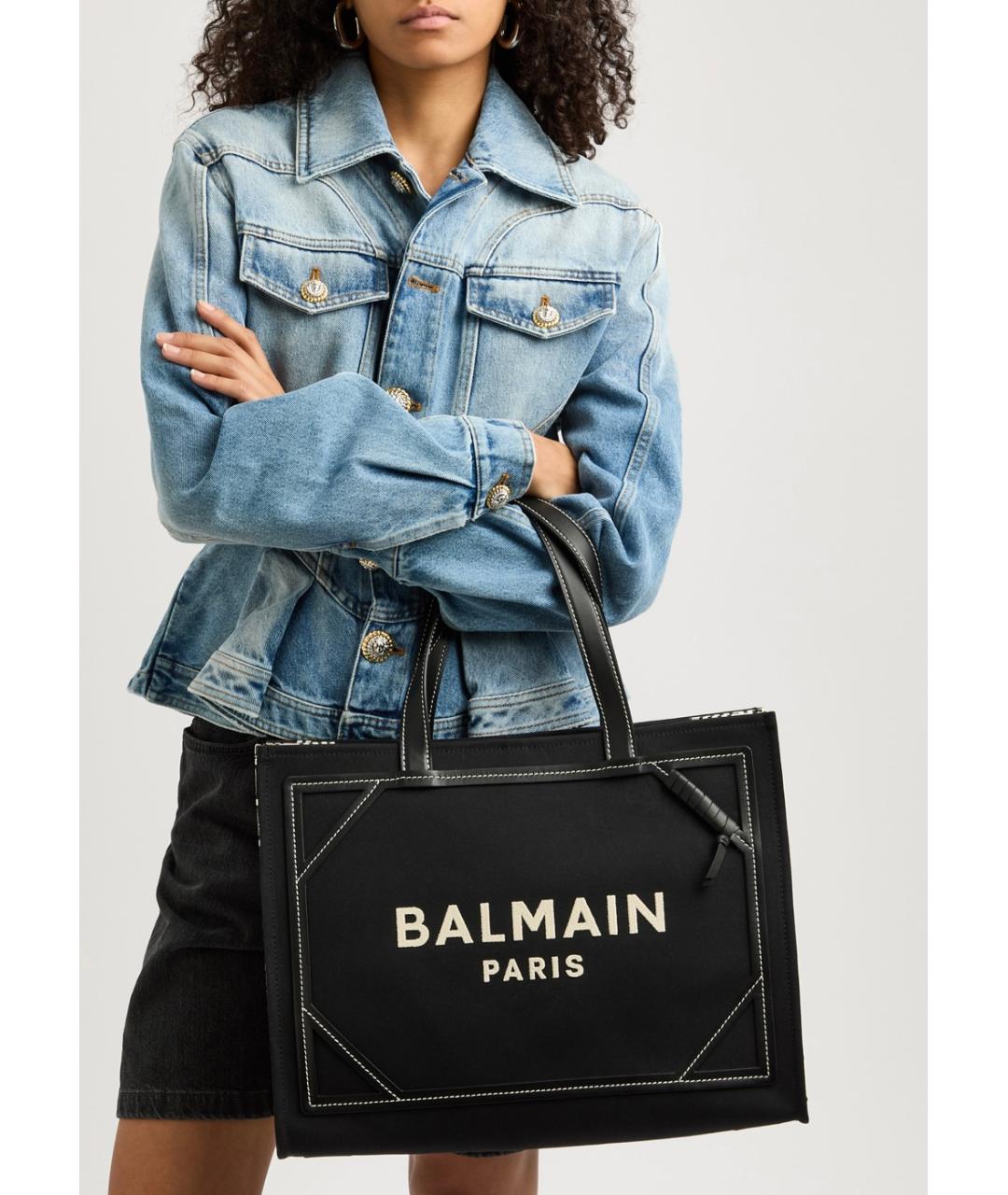BALMAIN Черная сумка тоут, фото 2
