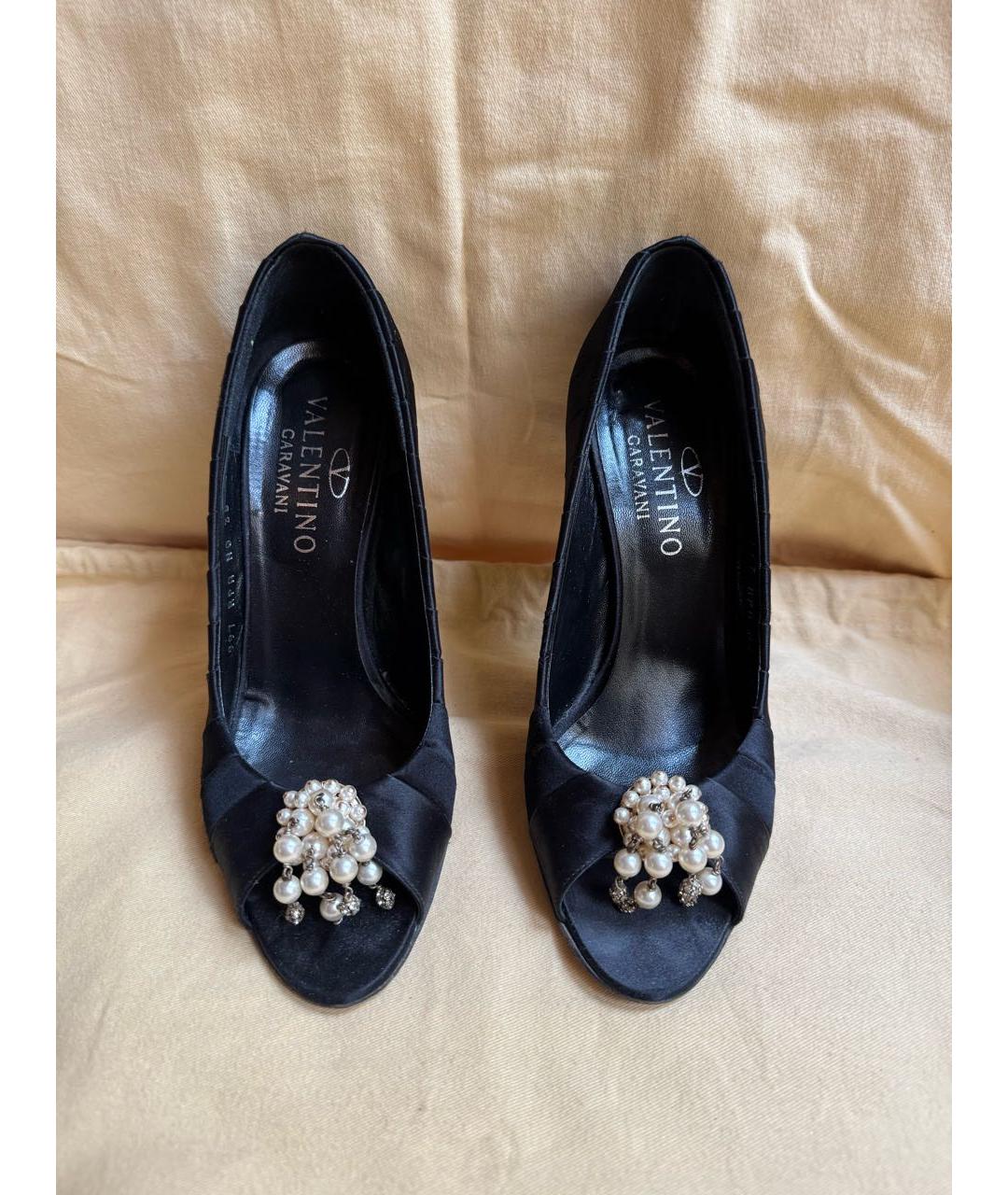 VALENTINO Черные текстильные туфли, фото 2