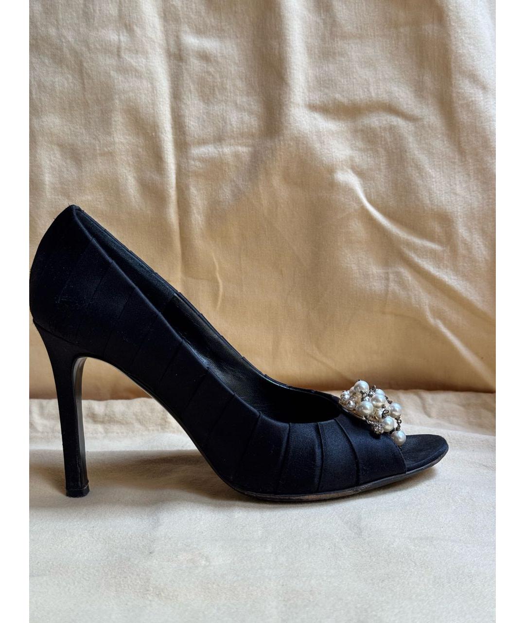 VALENTINO Черные текстильные туфли, фото 8