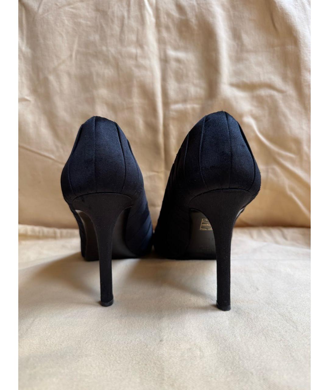 VALENTINO Черные текстильные туфли, фото 4