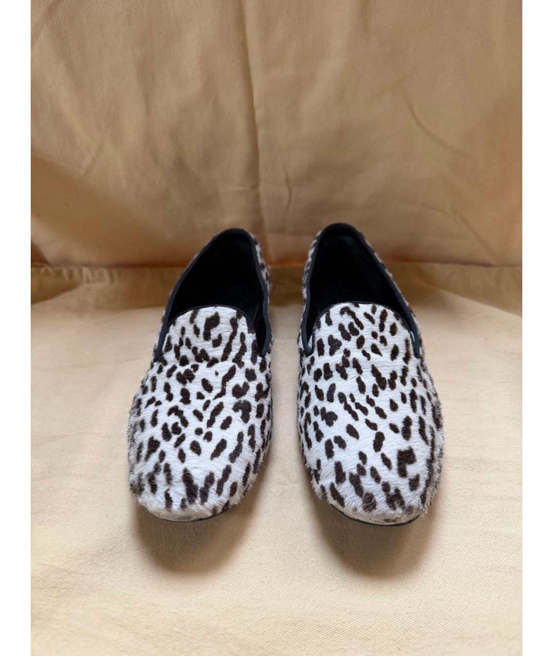 SAINT LAURENT Белые кожаные лоферы, фото 3