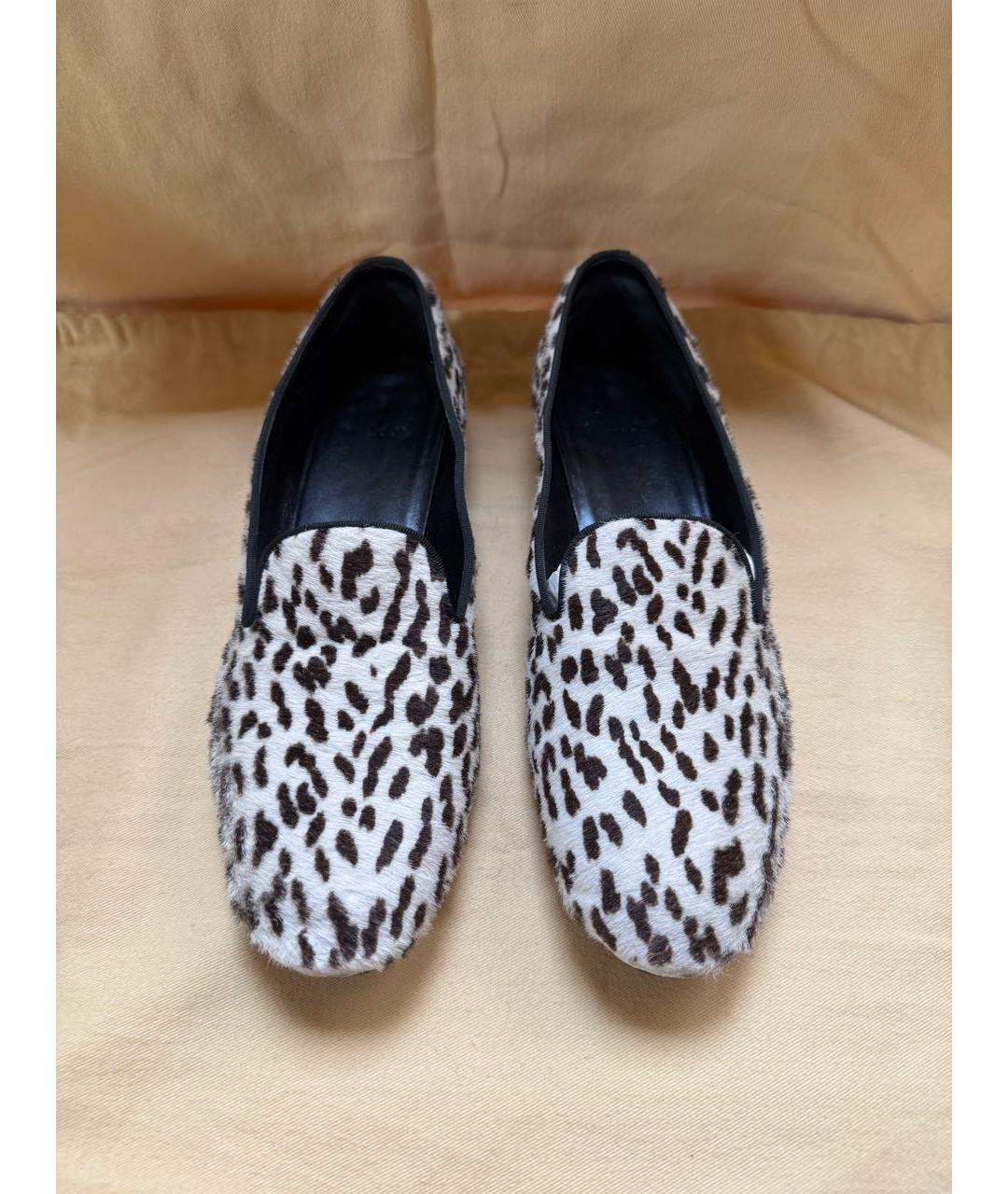 SAINT LAURENT Белые кожаные лоферы, фото 2