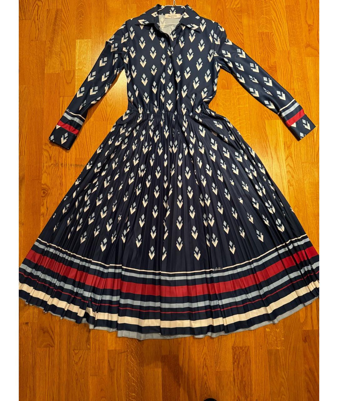 VALENTINO Мульти полиэстеровое повседневное платье, фото 4