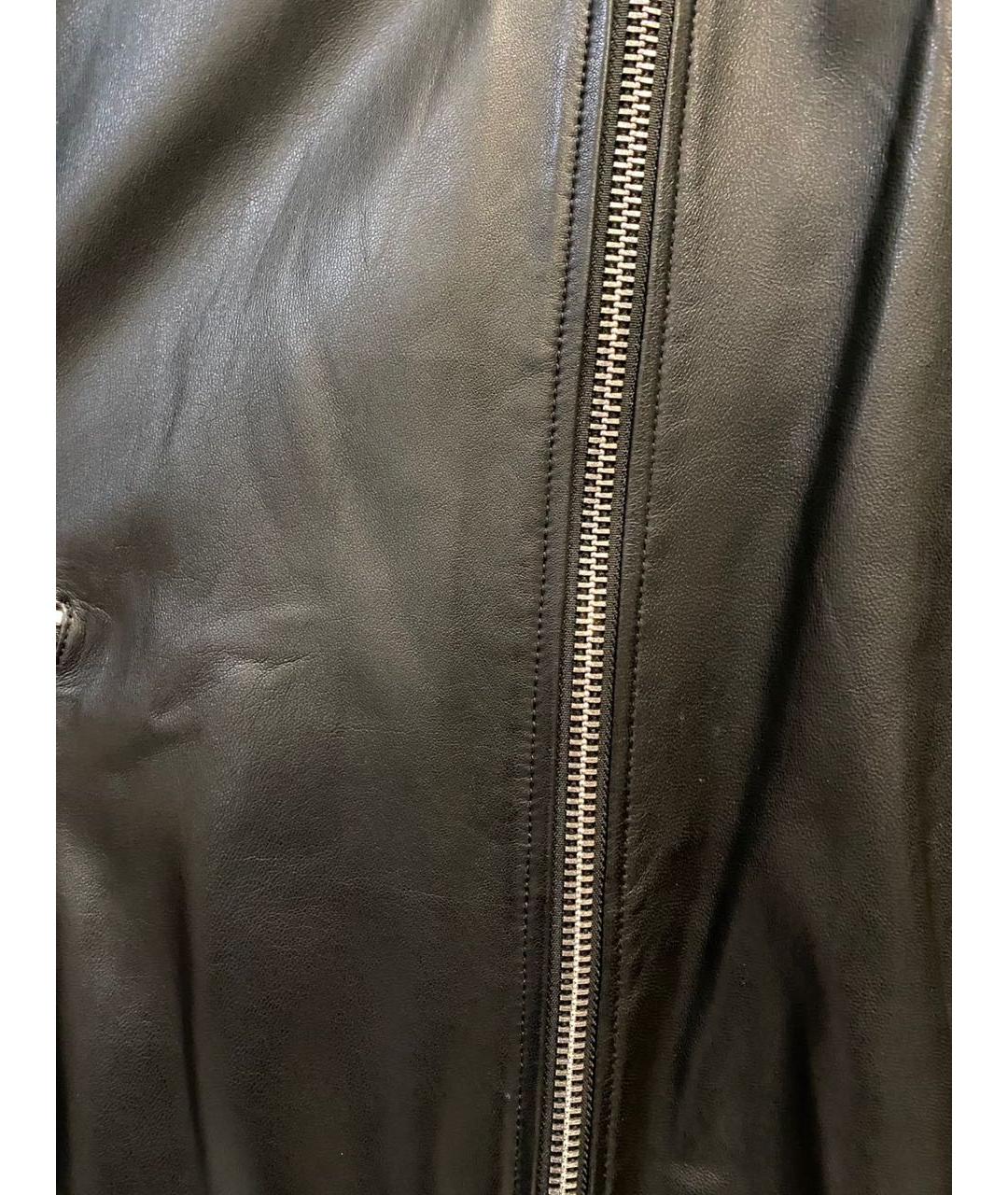 EMPORIO ARMANI Черная кожаная куртка, фото 4
