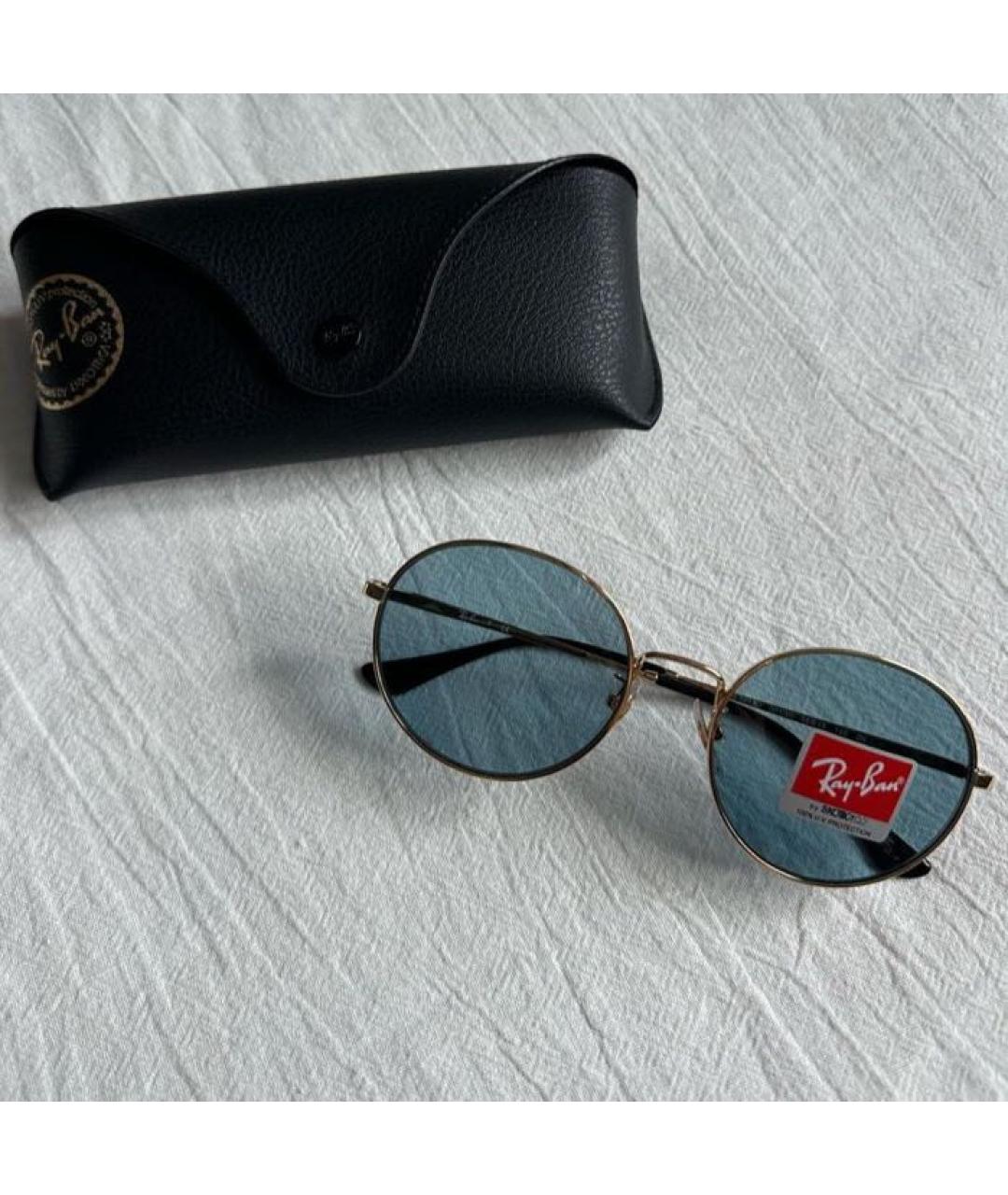 RAY BAN Синие металлические солнцезащитные очки, фото 6