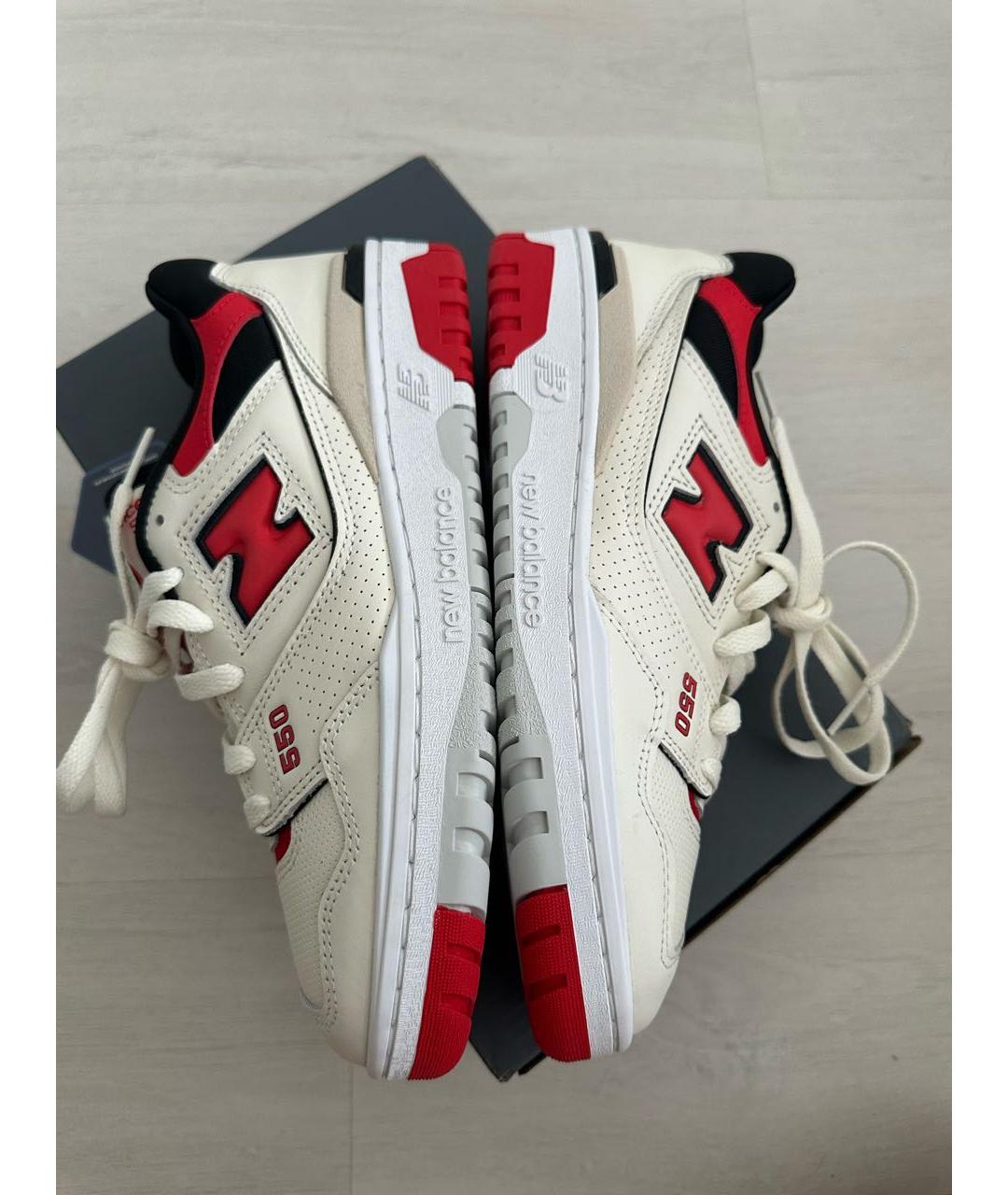 NEW BALANCE Бежевые кроссовки из лакированной кожи, фото 4