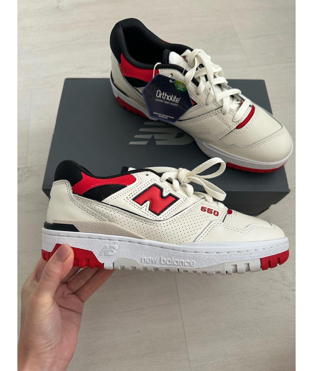 NEW BALANCE Бежевые кроссовки из лакированной кожи, фото 9