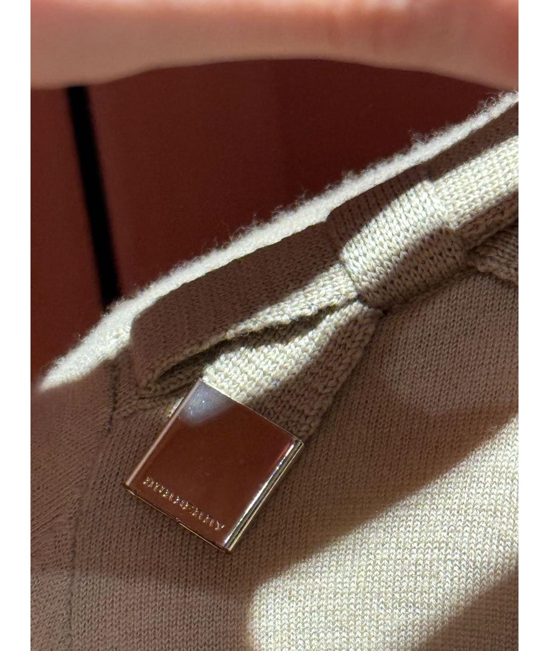BURBERRY Бежевый шерстяной кардиган, фото 6