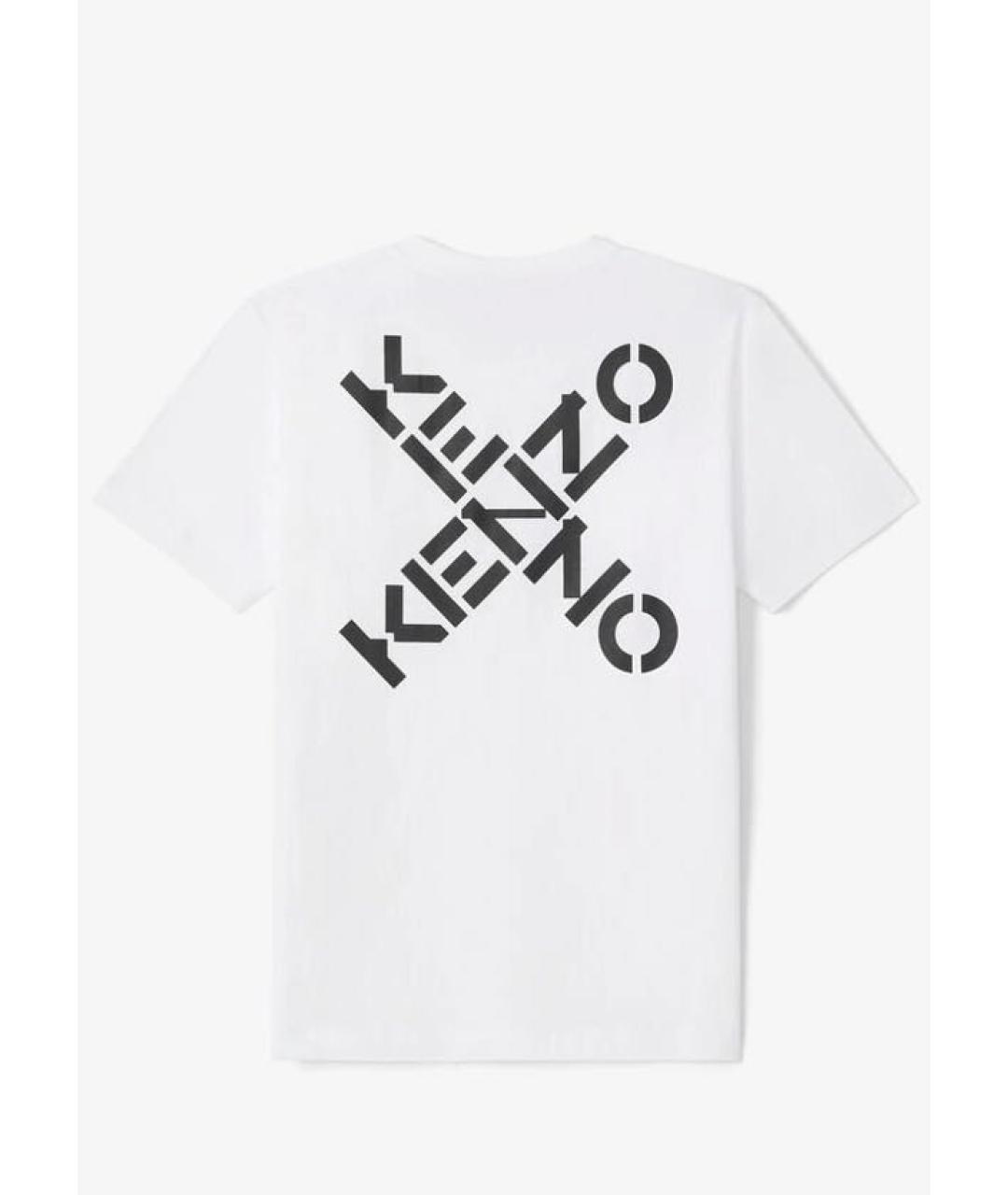 KENZO Белая хлопковая футболка, фото 2