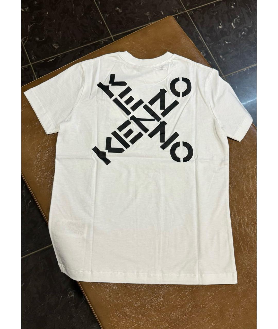 KENZO Белая хлопковая футболка, фото 5