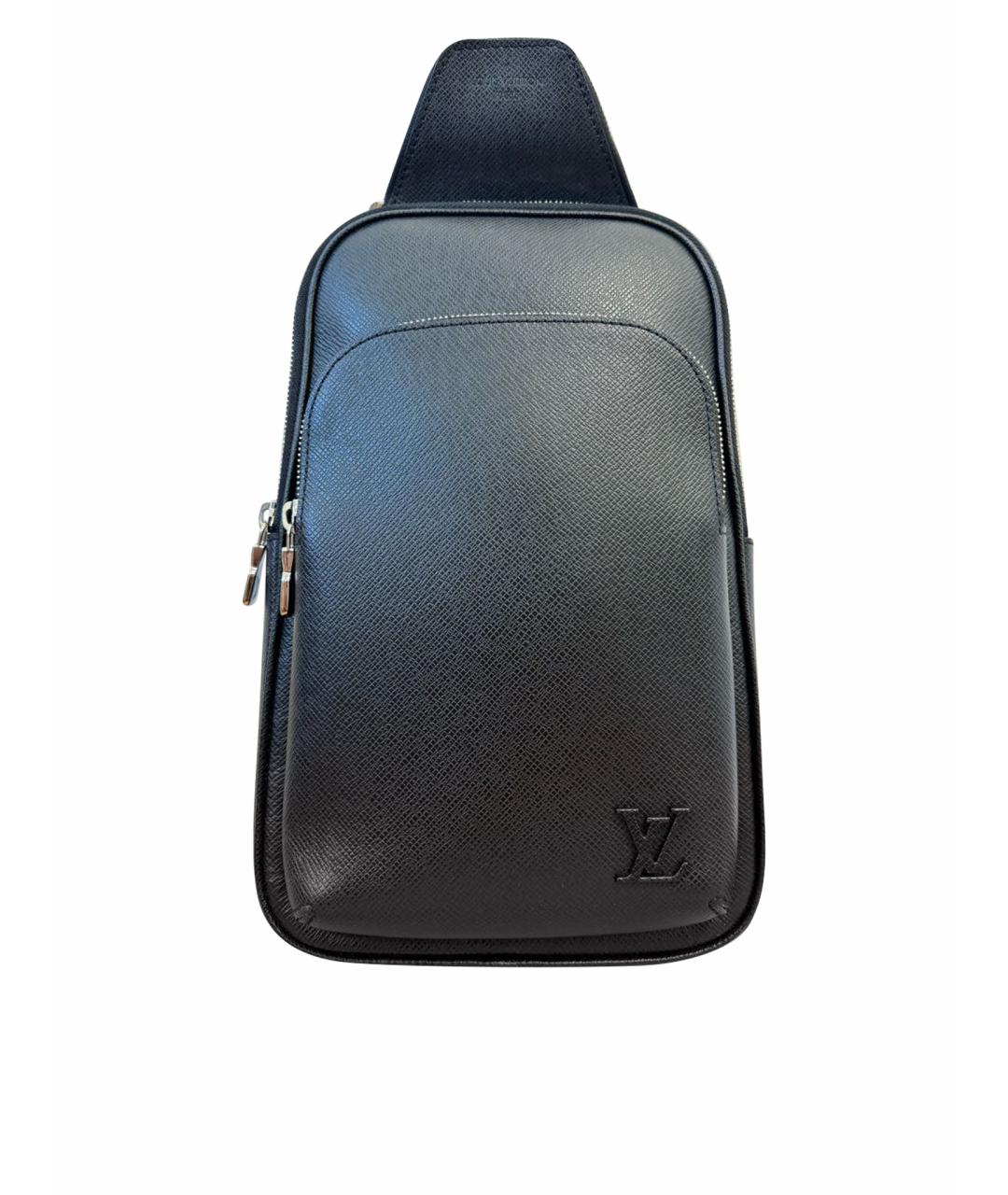 LOUIS VUITTON Черная кожаная сумка на плечо, фото 1