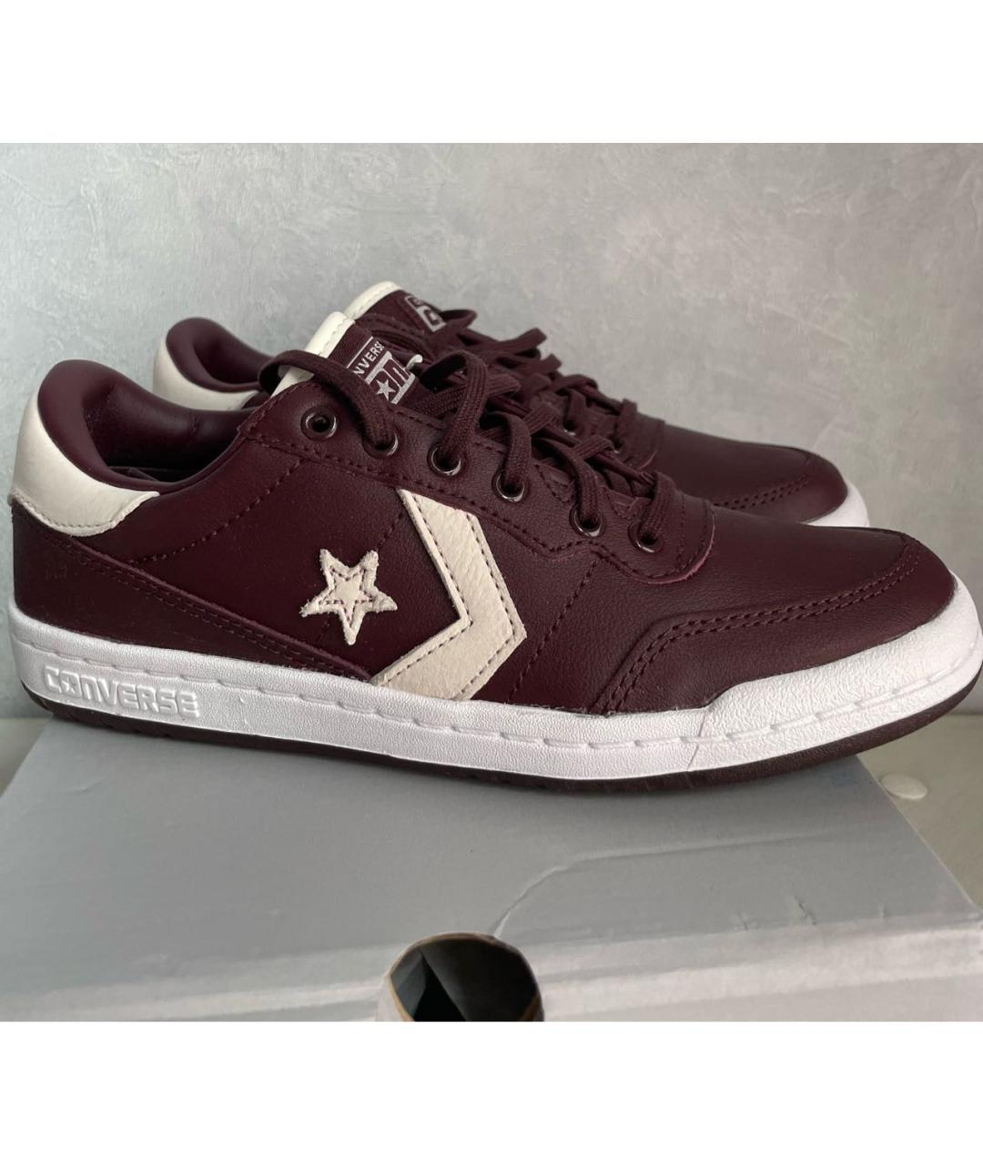 CONVERSE Бордовые кожаные кеды, фото 8