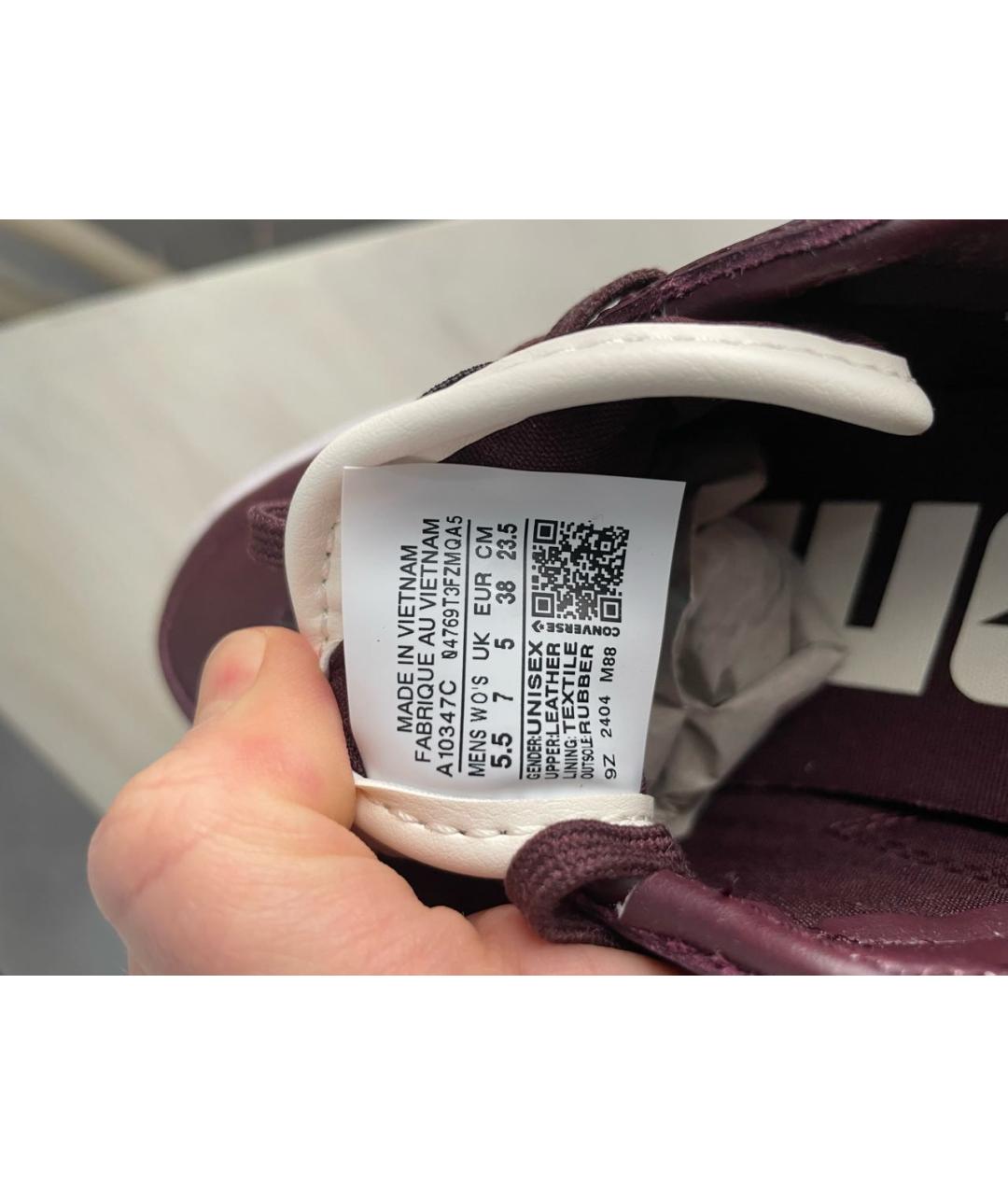 CONVERSE Бордовые кожаные кеды, фото 7