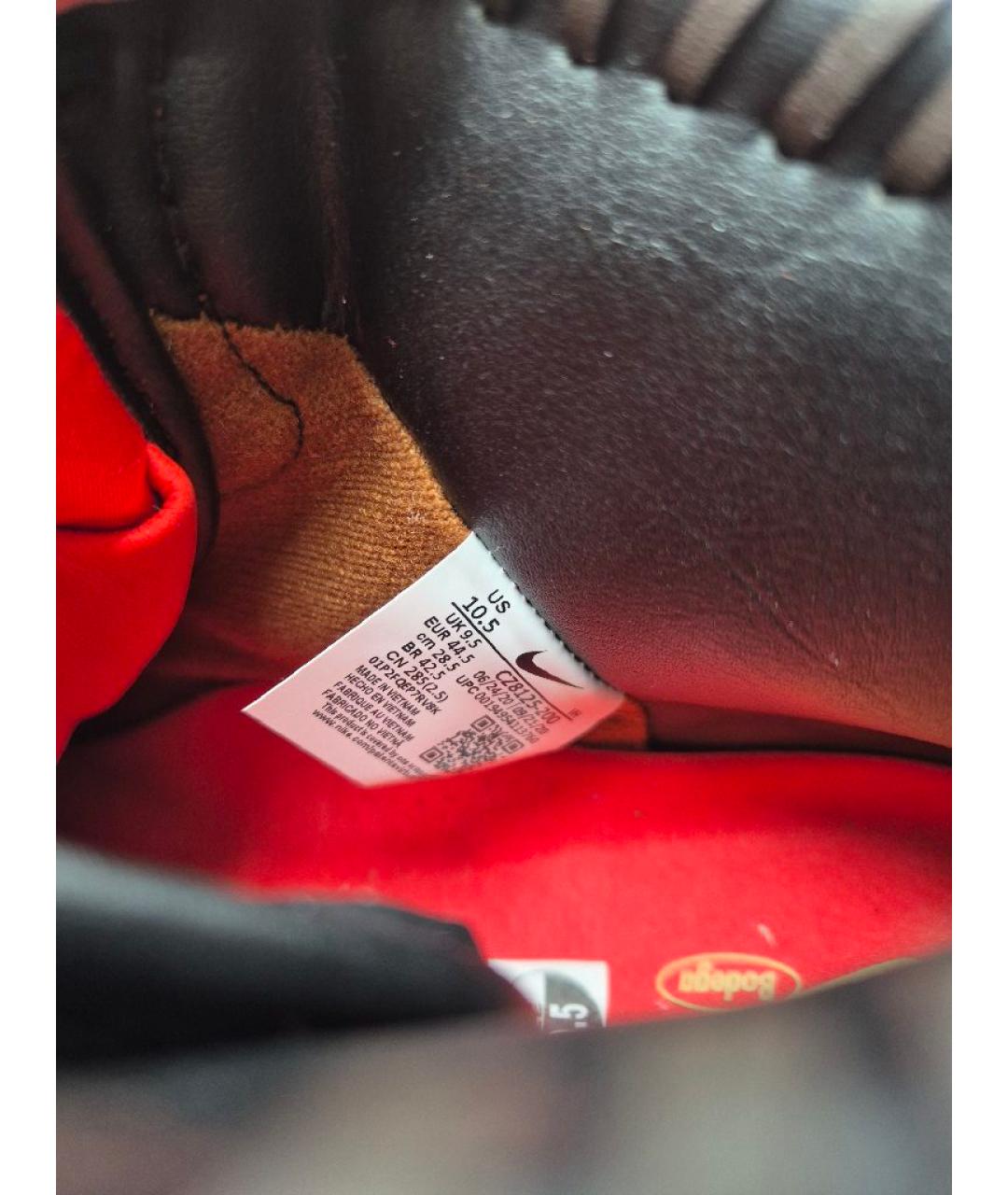NIKE Коричневые замшевые высокие кроссовки / кеды, фото 6