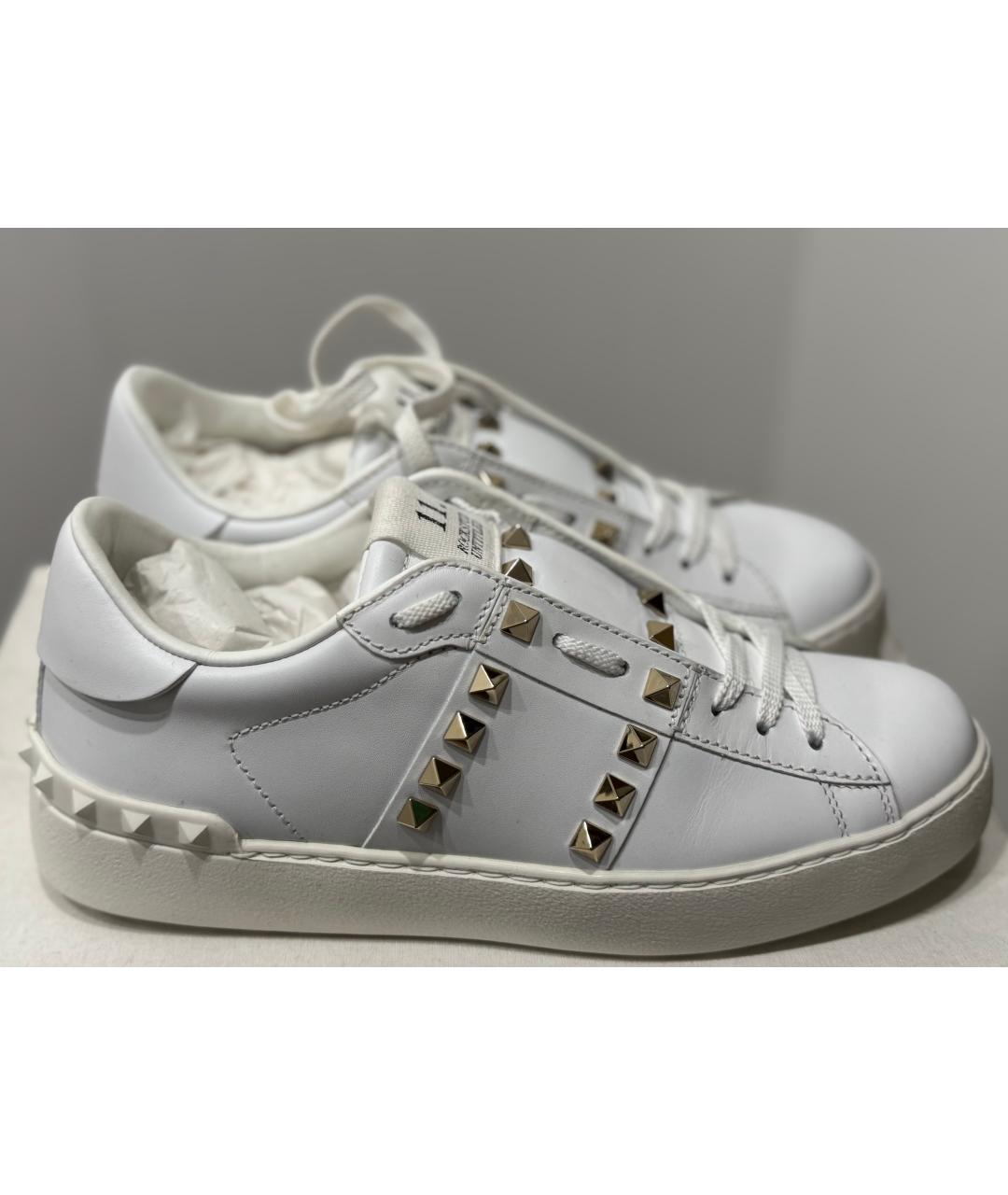 VALENTINO Белые кожаные кроссовки, фото 10