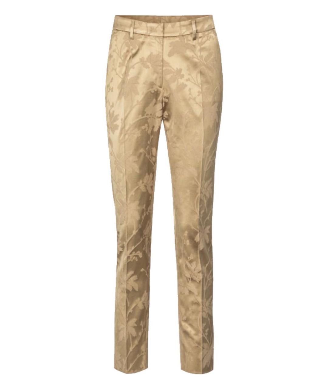 ETRO Бежевые атласные прямые брюки, фото 1