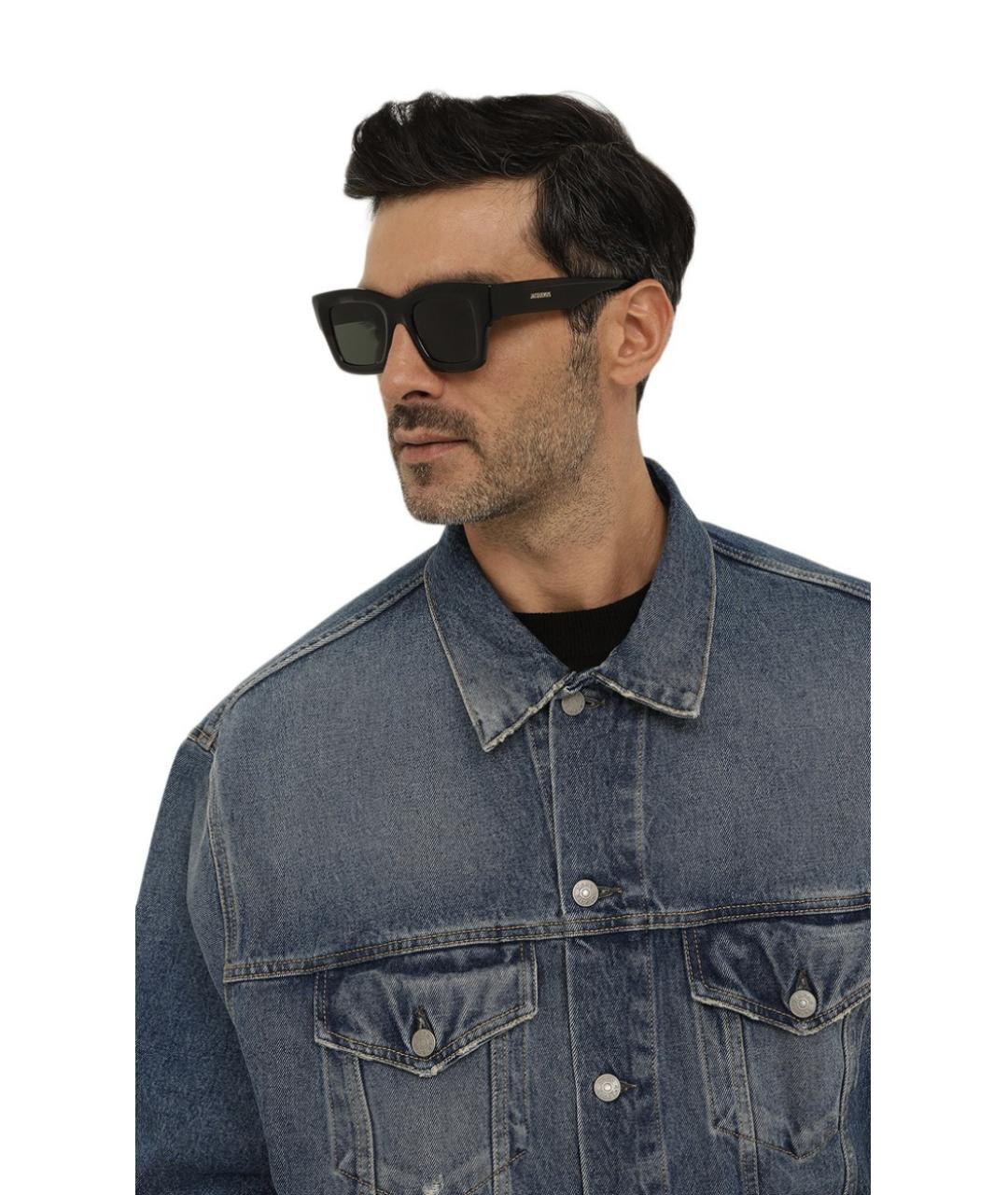 JACQUEMUS Черные пластиковые солнцезащитные очки, фото 5