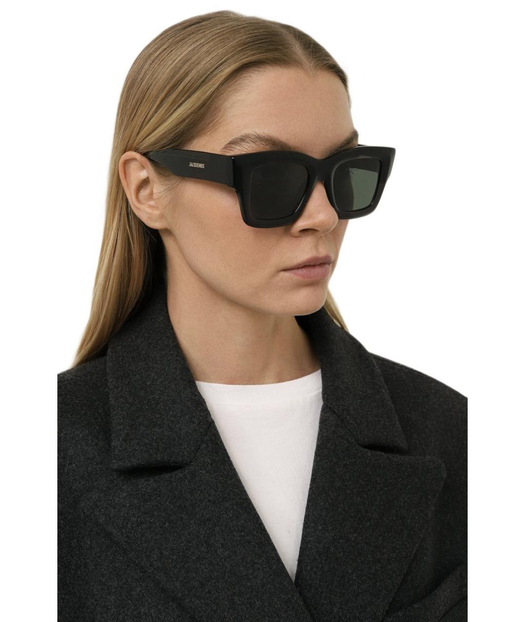 JACQUEMUS Черные пластиковые солнцезащитные очки, фото 4