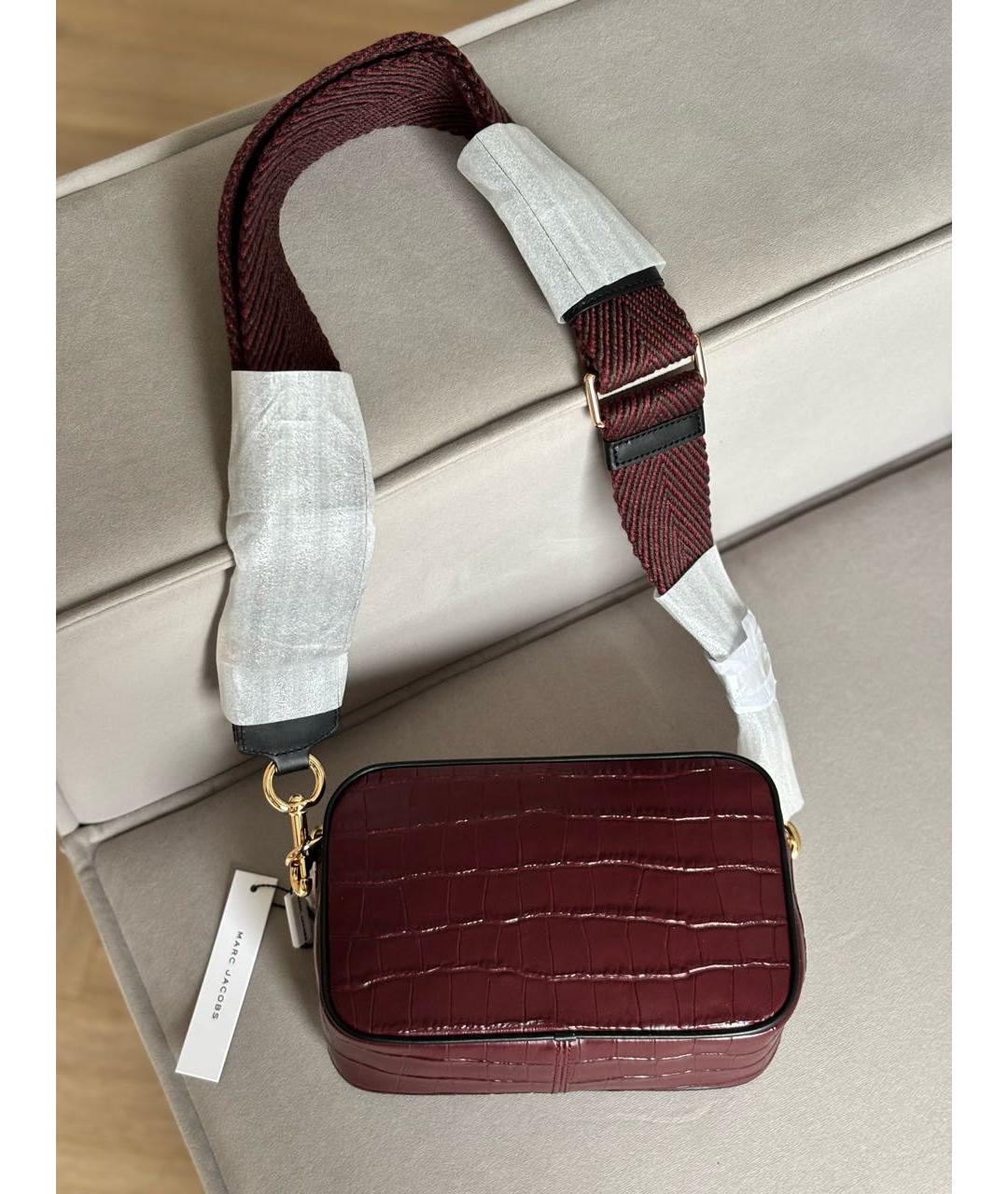 MARC JACOBS Бордовая кожаная сумка через плечо, фото 4