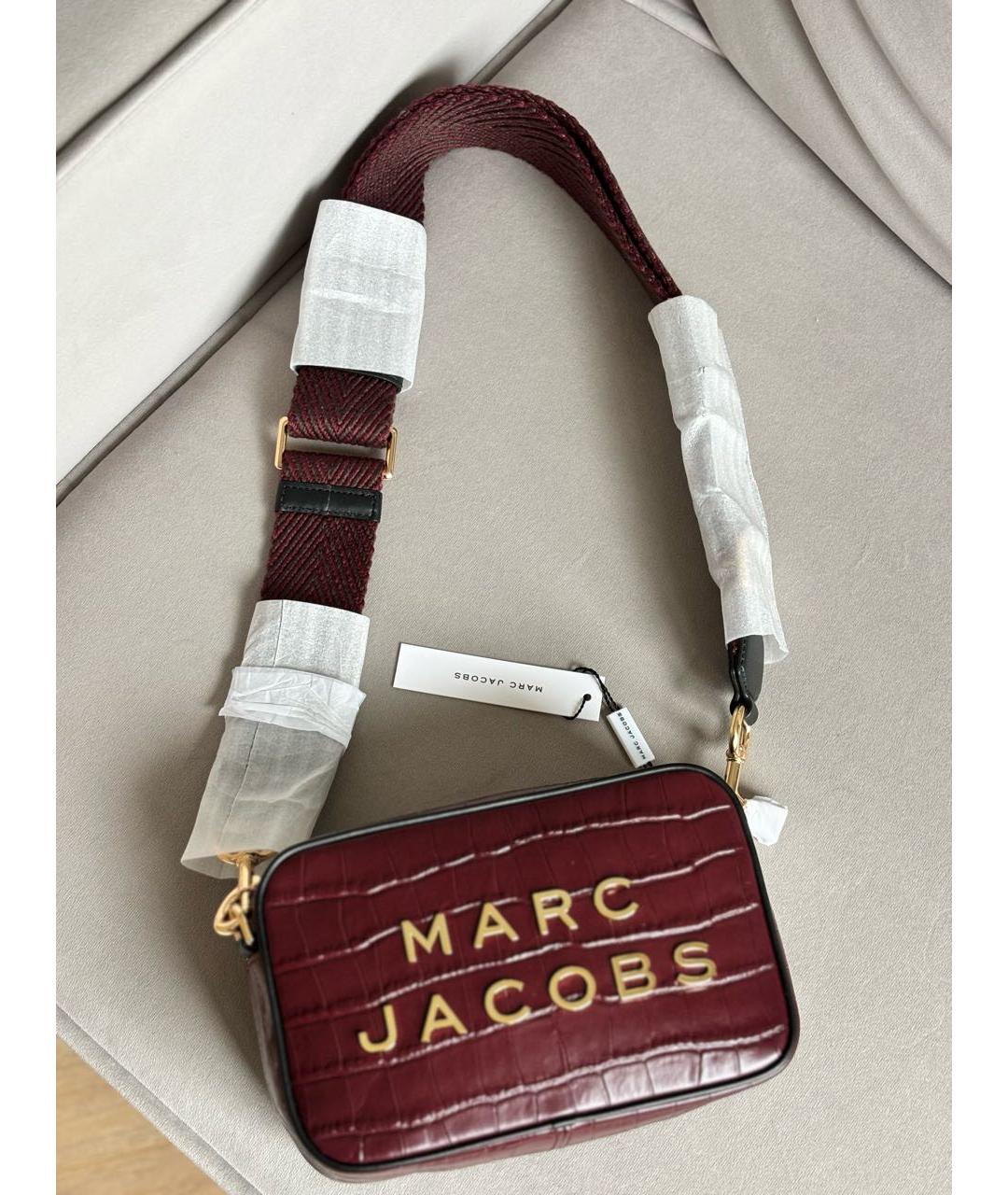 MARC JACOBS Бордовая кожаная сумка через плечо, фото 3