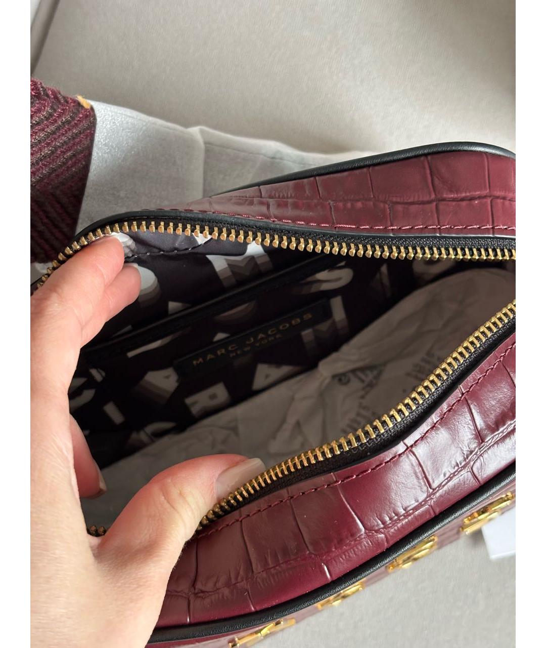 MARC JACOBS Бордовая кожаная сумка через плечо, фото 5