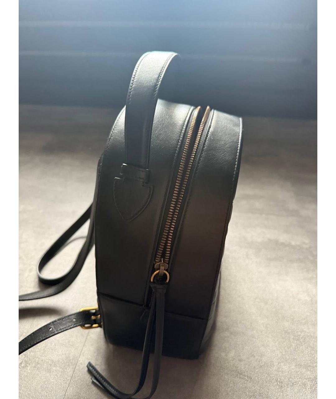 GUCCI Черный кожаный рюкзак, фото 3