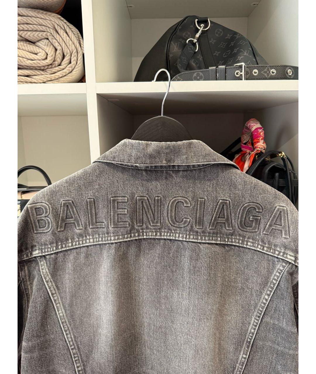 BALENCIAGA Серая деним куртка, фото 3